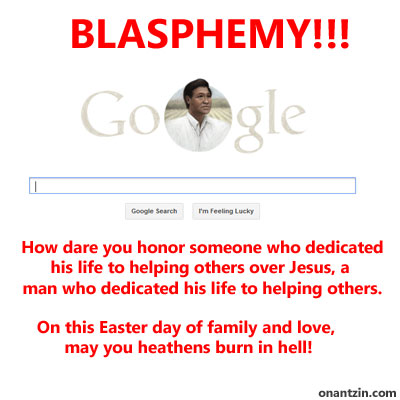 Meme - Cesar Chavez Blasphemy